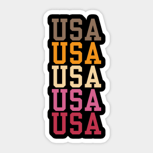 USA SPORT CUTE TRENDY STYLE U.S.A INDEPENDENCE DAY 4TH JULY Sticker